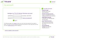 
                            11. TELUS Internet Services - My Account