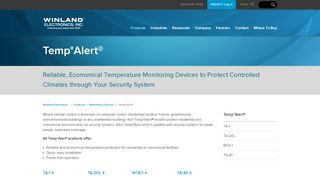 
                            8. Temp°Alert® | Winland Electronics, Inc.