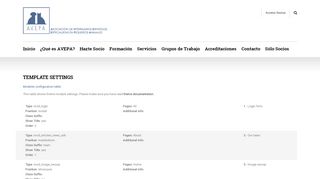 
                            8. Template settings - avepa.org