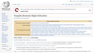 
                            7. Template:Kentucky Higher Education - Wikipedia