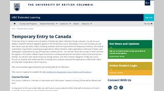 
                            5. Temporary Entry to Canada | UBC Extended Learning (ExL)