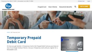 
                            3. Temporary Visa Card | Kroger REWARDS Prepaid Visa