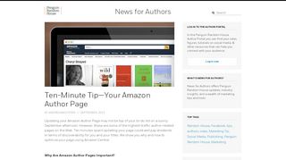 
                            7. Ten-Minute Tip—Your Amazon Author Page | News for Authors