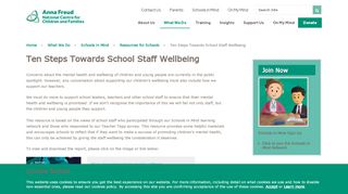 
                            1. Ten Steps Towards School Staff Wellbeing - annafreud.org