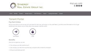 
                            1. Tenant Portal - Synergy Real Estate Group Inc