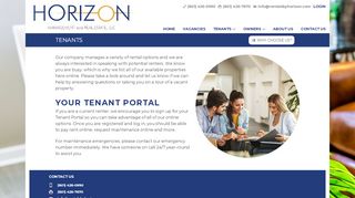 
                            8. Tenants | Horizon Management and Real Estate, LLC