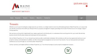 
                            4. Tenants | Maine Properties LLC