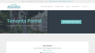 
                            9. Tenants Portal Login - Aquarius Property Management