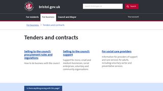 
                            2. Tenders and contract - bristol.gov.uk