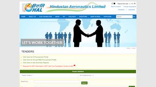 
                            2. TENDERS - Hindustan Aeronautics Limited