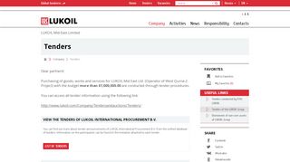 
                            1. Tenders - LUKOIL