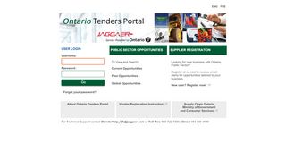 
                            9. Tenders Portal - Ontario Tenders Portal - Login Page - Jaggaer