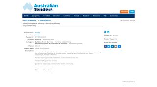 
                            8. Tenders - Refurbishment of Jemena Owned Gas Meters - Australian ...