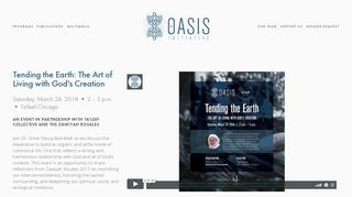 
                            8. Tending the Earth — The Oasis Initiative