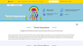 
                            9. Term Insurance - Best Term Plans and Policies | Aviva India