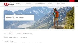 
                            2. Term Life Insurance - Insurance - HSBC Bank USA