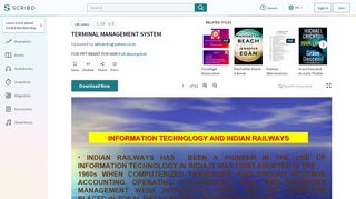 
                            9. TERMINAL MANAGEMENT SYSTEM - Scribd