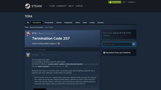 
                            2. Termination Code 257 :: TERA General Discussions
