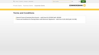 
                            7. Terms and Conditions - Commerzbank