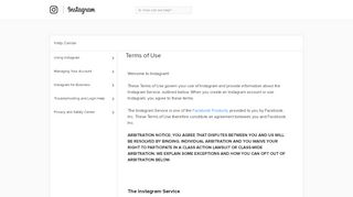 
                            7. Terms of Use | Instagram Help Center