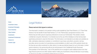 
                            9. Terms :: Silver Peak Partners