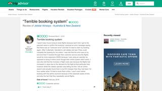 
                            5. Terrible booking system - Review of Jetstar Airways - Australia & New ...