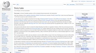 
                            8. Terry Lake - Wikipedia