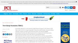 
                            7. Tert-Butyl Acetate (TBAC) - PCI Magazine