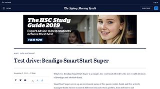 
                            8. Test drive: Bendigo SmartStart Super - Sydney Morning Herald