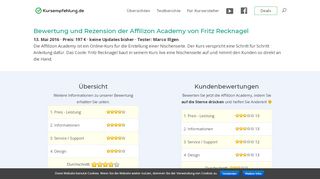 
                            3. Test und Bewertung der Affilizon Academy 2.0 von …