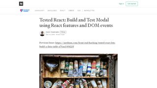 
                            6. Tested React: Build and Test Modal using React features and DOM ...