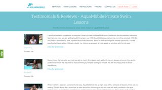 
                            5. Testimonials & Reviews | AquaMobile Private Swim Lessons