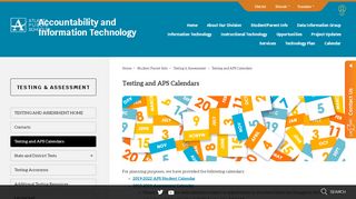 
                            4. Testing & Assessment / Testing and APS Calendars