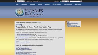 
                            9. Testing - St. James Parish Schools