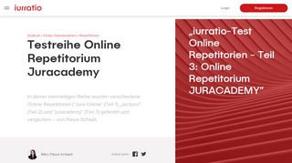 
                            6. Testreihe Online Repetitorium Juracademy | iurratio
