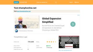 
                            4. Test.triumphonline.net: TriumphOnline | Login