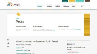 
                            6. Texas | Baby's First Test | Newborn Screening | Baby Health