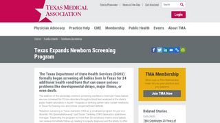 
                            8. Texas Expands Newborn Screening Program