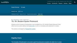 
                            7. TfL 18+ Student Oyster Photocard | Student Services ...