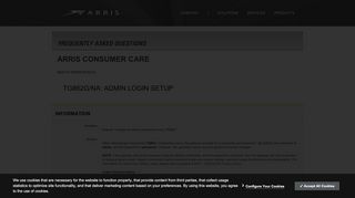 
                            2. TG862G/NA: Admin Login Setup - arris.secure.force.com