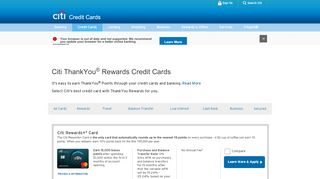 
                            5. ThankYou Rewards Credit Cards - Citi.com