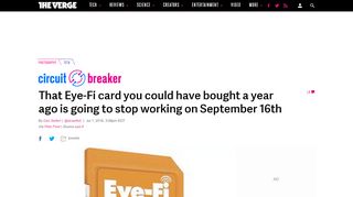 
                            2. That Eye-Fi card you could have bought a year ago is going to ...