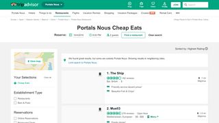 
                            1. THE 10 BEST Cheap Eats in Portals Nous - TripAdvisor