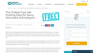 
                            9. The 10 Best Free Job Posting Sites for Savvy Recruiters & Employers ...