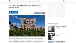 
                            7. The 4 Most Amusing Responses to Frank Gehry's UTS Business School