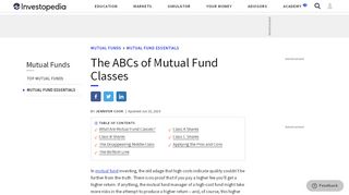 
                            8. The ABCs of Mutual Fund Classes - Investopedia