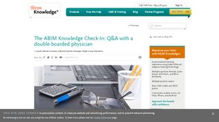 
                            7. The ABIM Knowledge Check-In: Q&A with a …