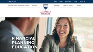 
                            7. The American College of Financial Services