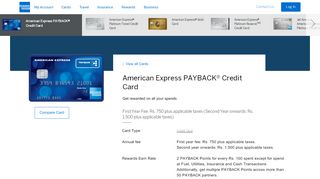 
                            5. The American Express PAYBACK Credit Card | Amex IN