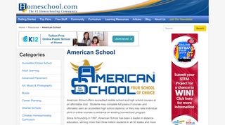 
                            3. The American School - Homeschooling Resources - Homeschool ...